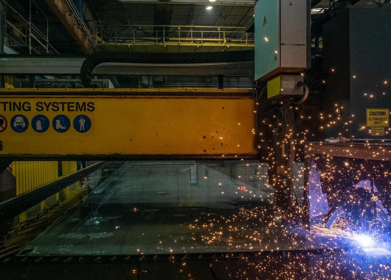 Damen cuts first steel on royal navy`s combat support ship 1