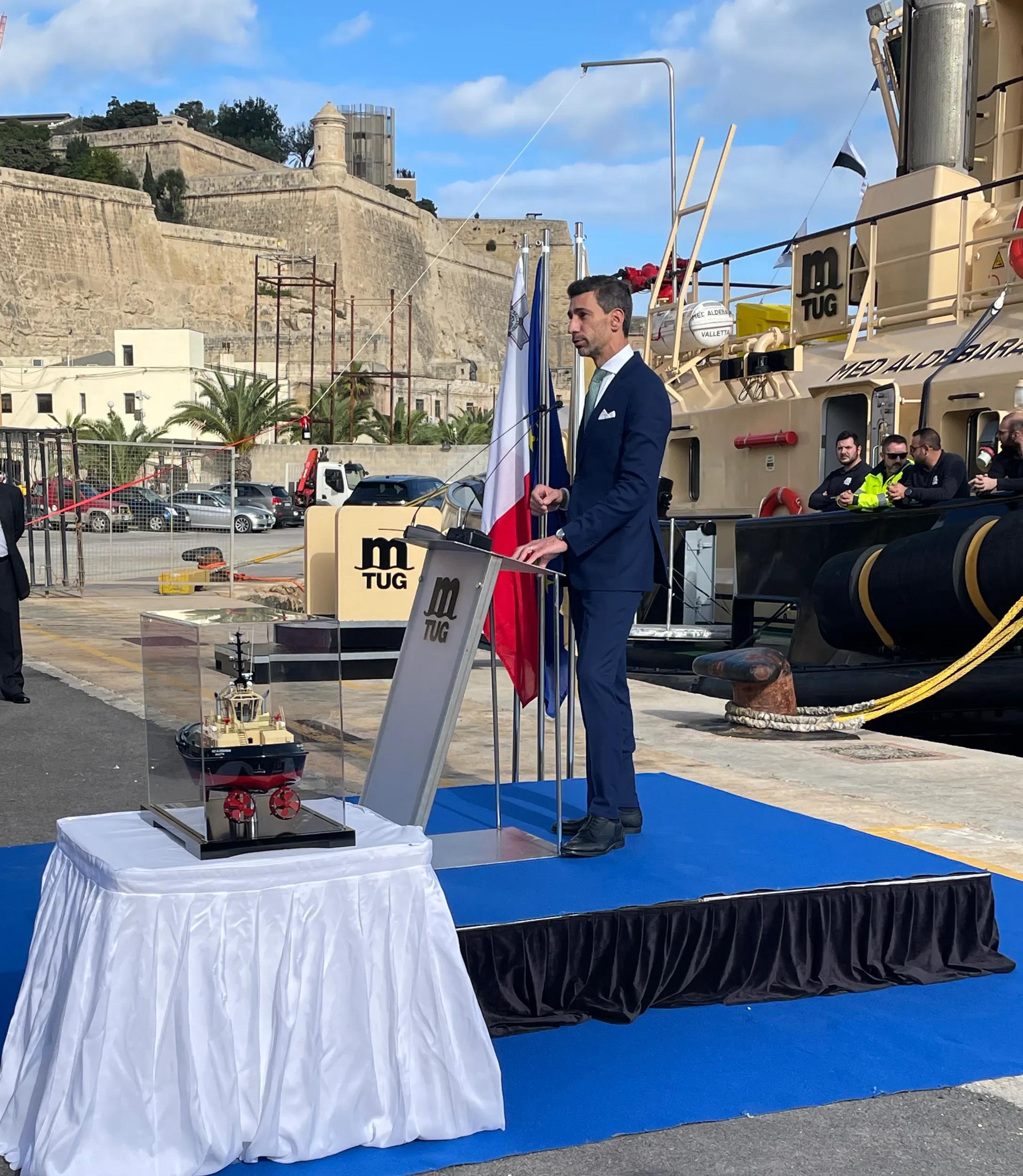 Damen RSD Tug 2513 named Med Aldebaran in Tug Malta ceremony 2