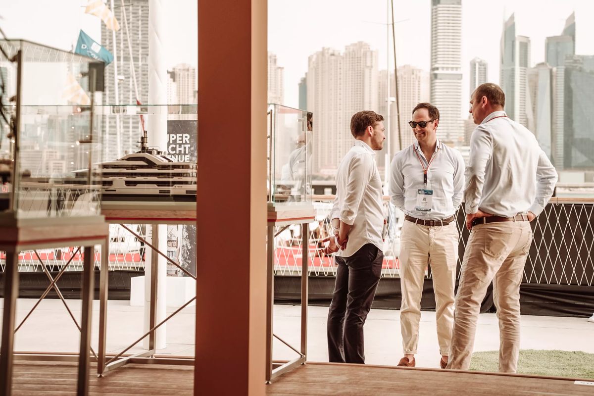 Damen Yachting stand during Dubai Boat show 2024