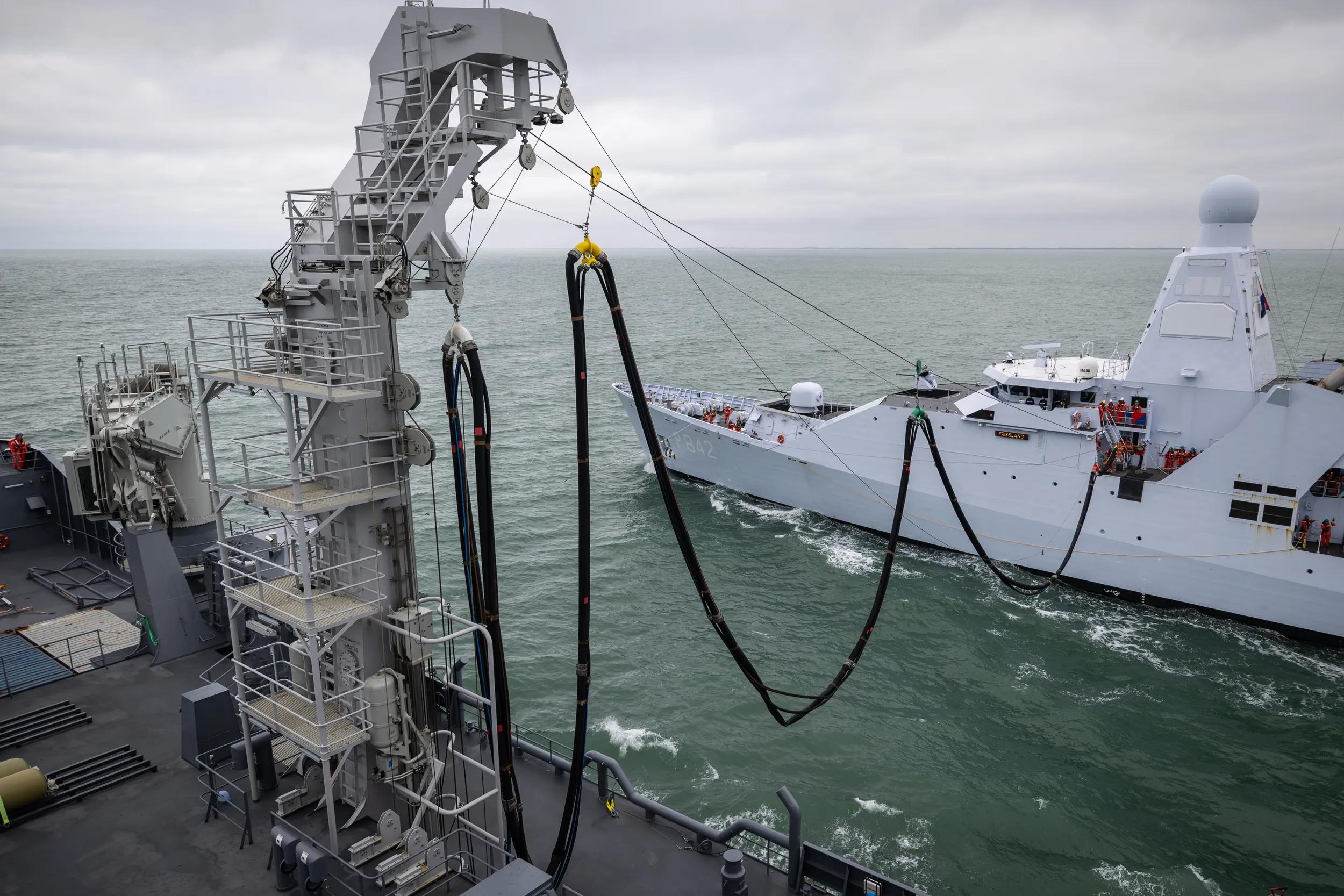 New Combat Support Ship for the Royal Netherlands Navy arrives at Damen Naval shipyard