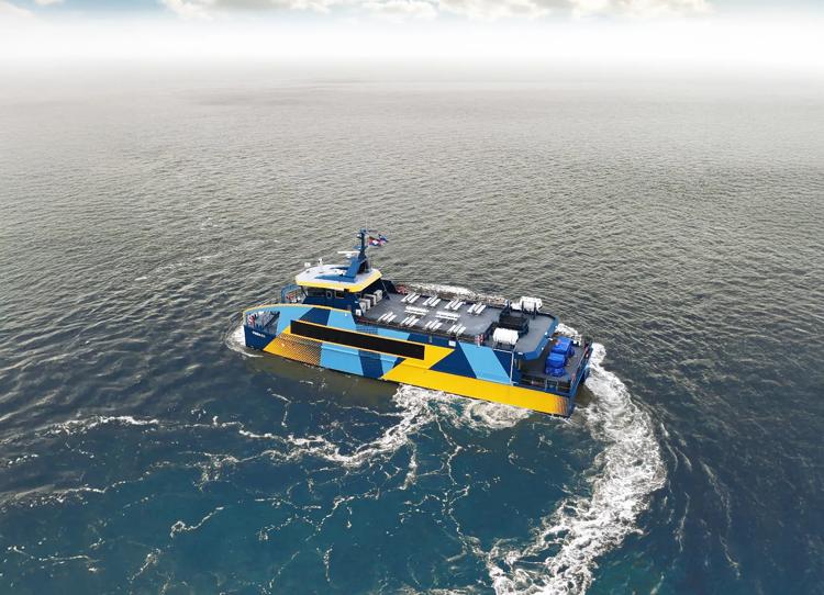 Naming ceremony for Damen Fast Ferry 3209 Electric teaser