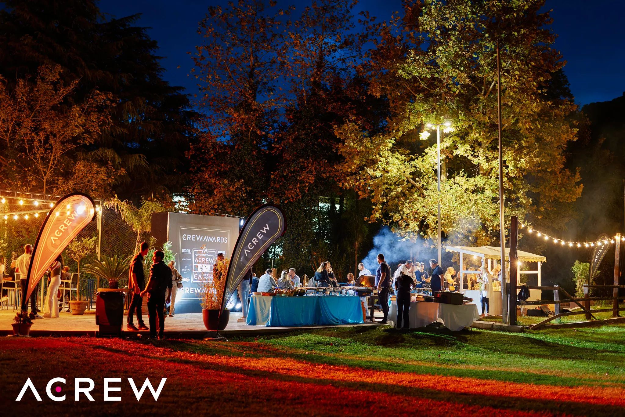 Crew Awards garden food area