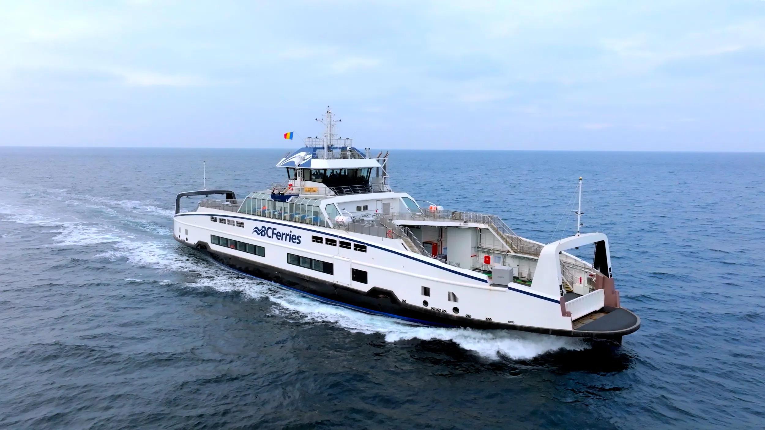 Damen announces Island Class ferry for BC Ferries completes sea trials teaser