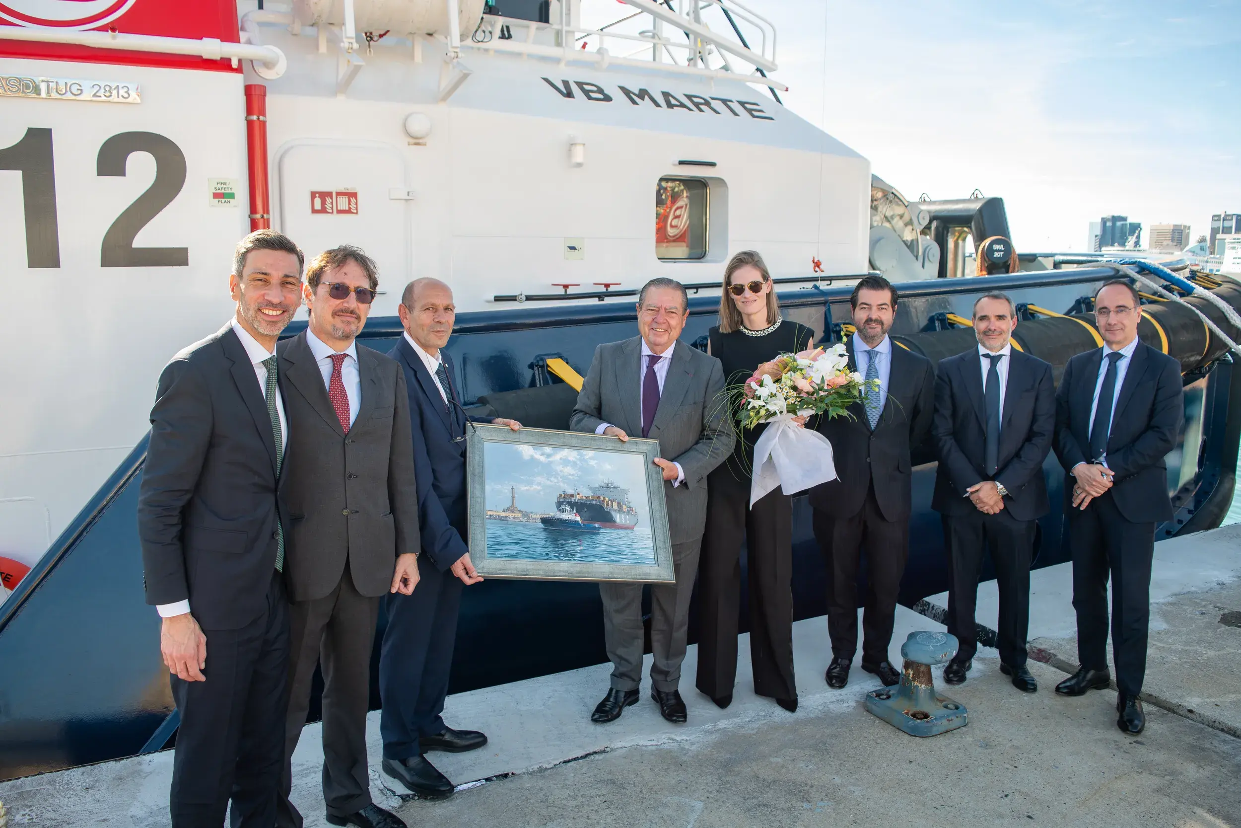 Boluda Towage christens Damen ASD Tug 2813 VB Marte in Genoa 1