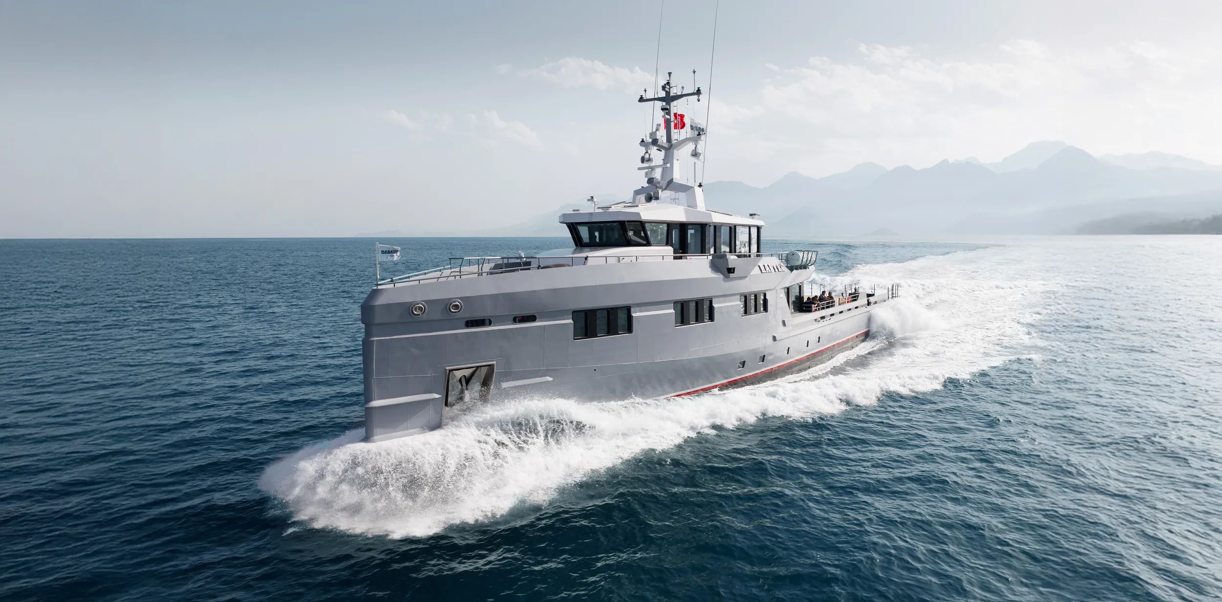 53-metre Yacht Support RAFTER Departs to Join Her Owner’s Fleet