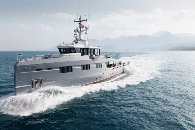 53-metre Yacht Support RAFTER Departs to Join Her Owner’s Fleet