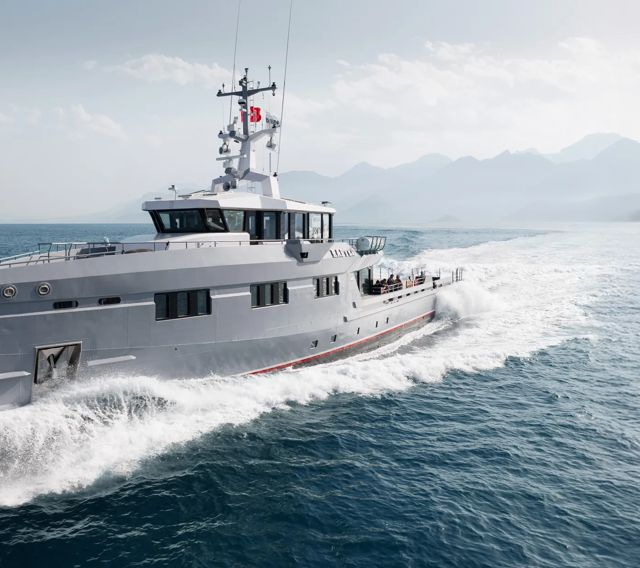 53-metre Yacht Support RAFTER Departs to Join Her Owner’s Fleet