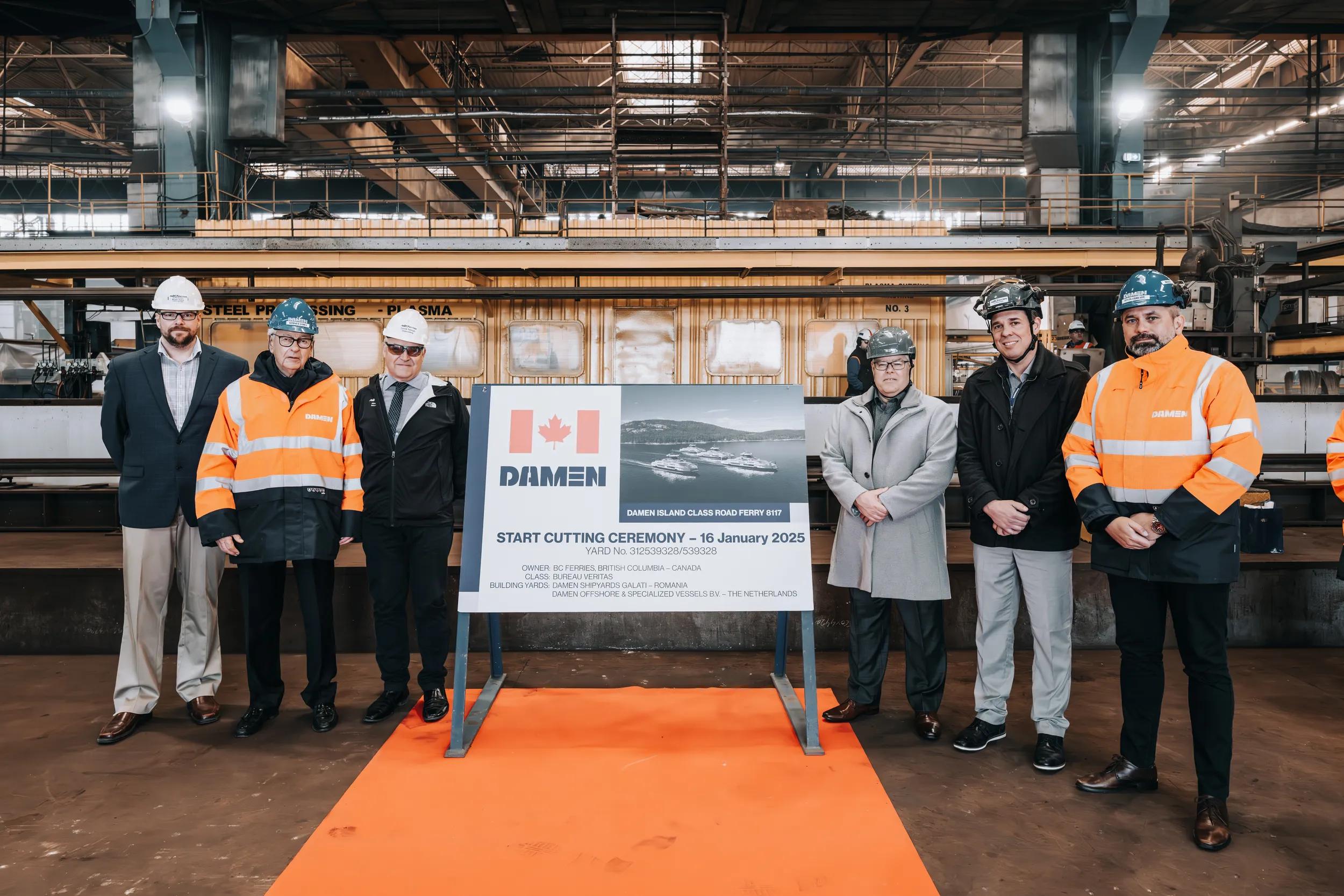 Damen cuts steel on latest Island Class vessel for BC Ferries 1