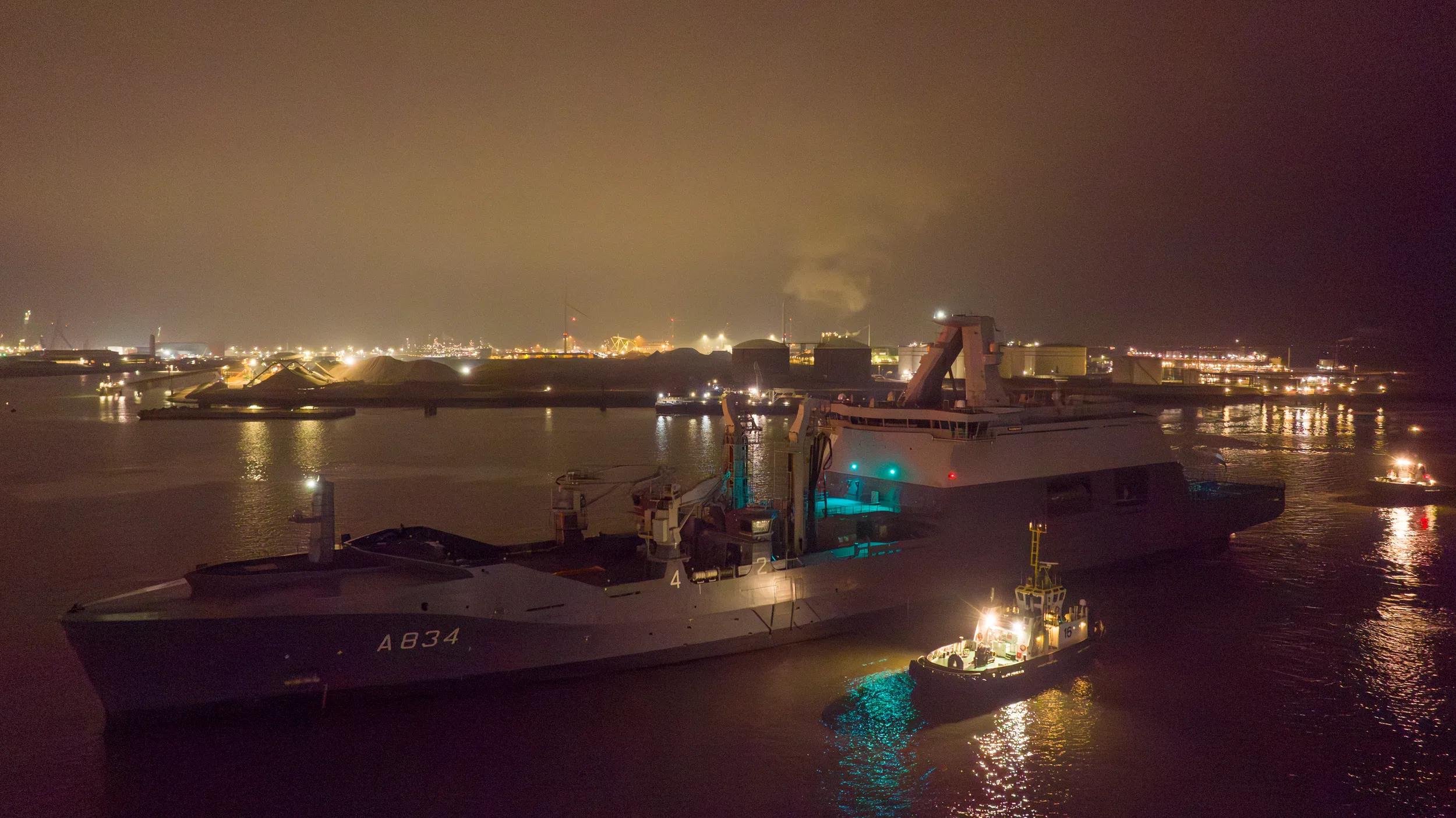 New Combat Support Ship for the Royal Netherlands Navy arrives at Damen Naval shipyard teaser