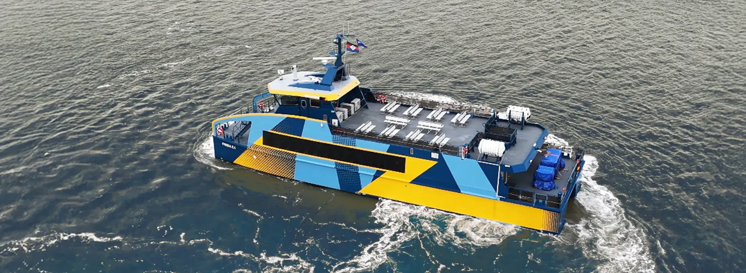Naming ceremony for Damen Fast Ferry 3209 Electric top