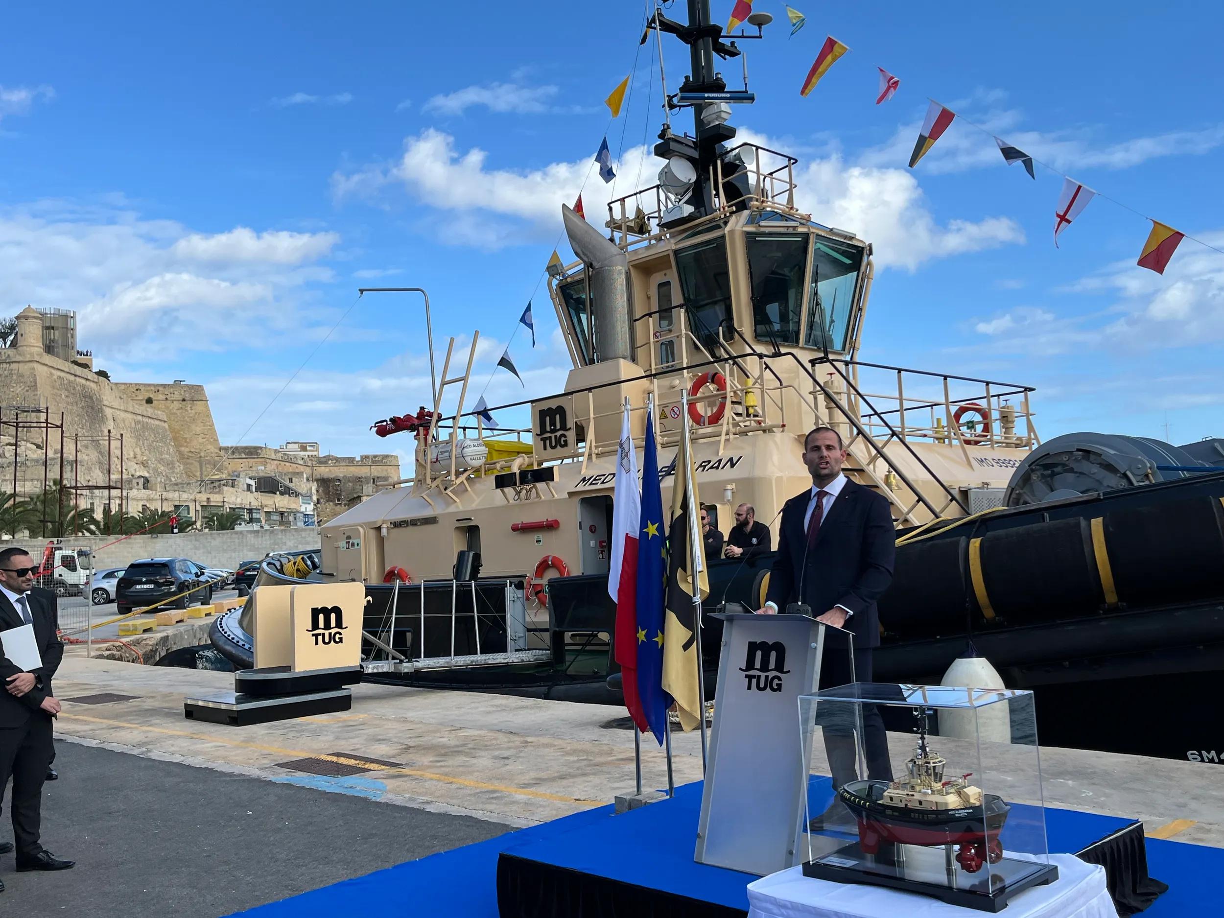 Damen RSD Tug 2513 named Med Aldebaran in Tug Malta ceremony 4