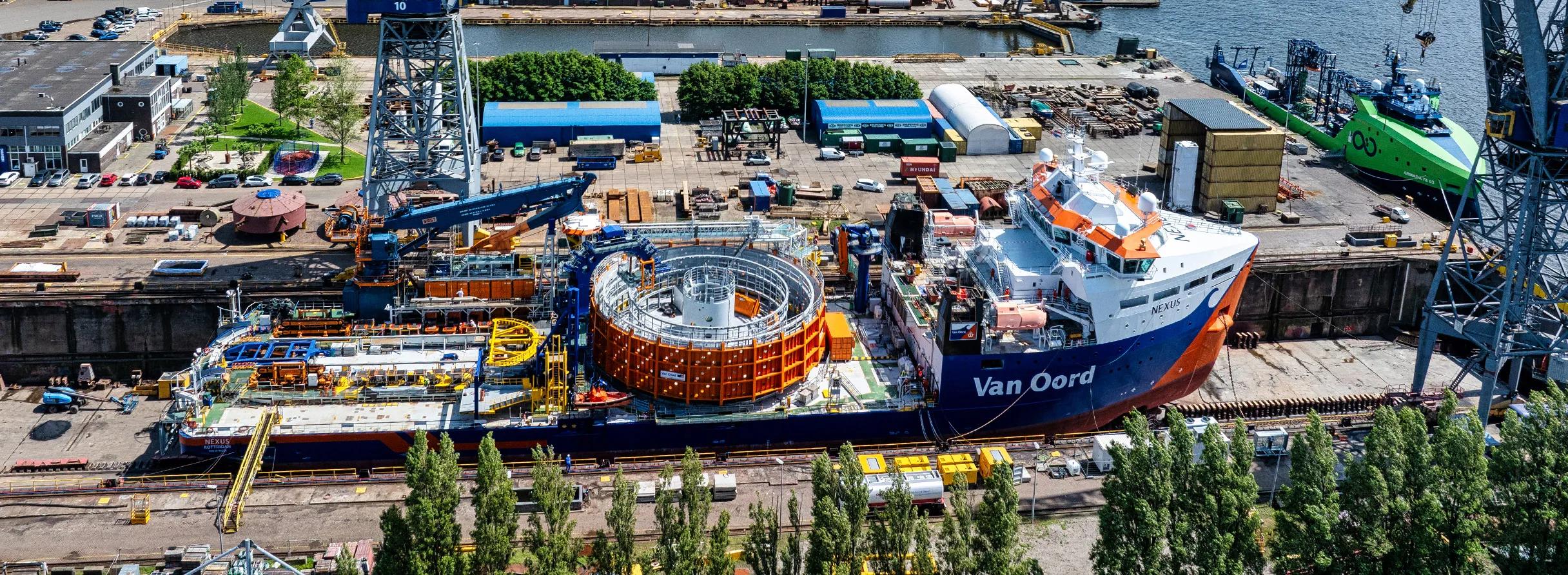 Damen installs NOX-reducing SCRs to Van Oord’s Nexus header