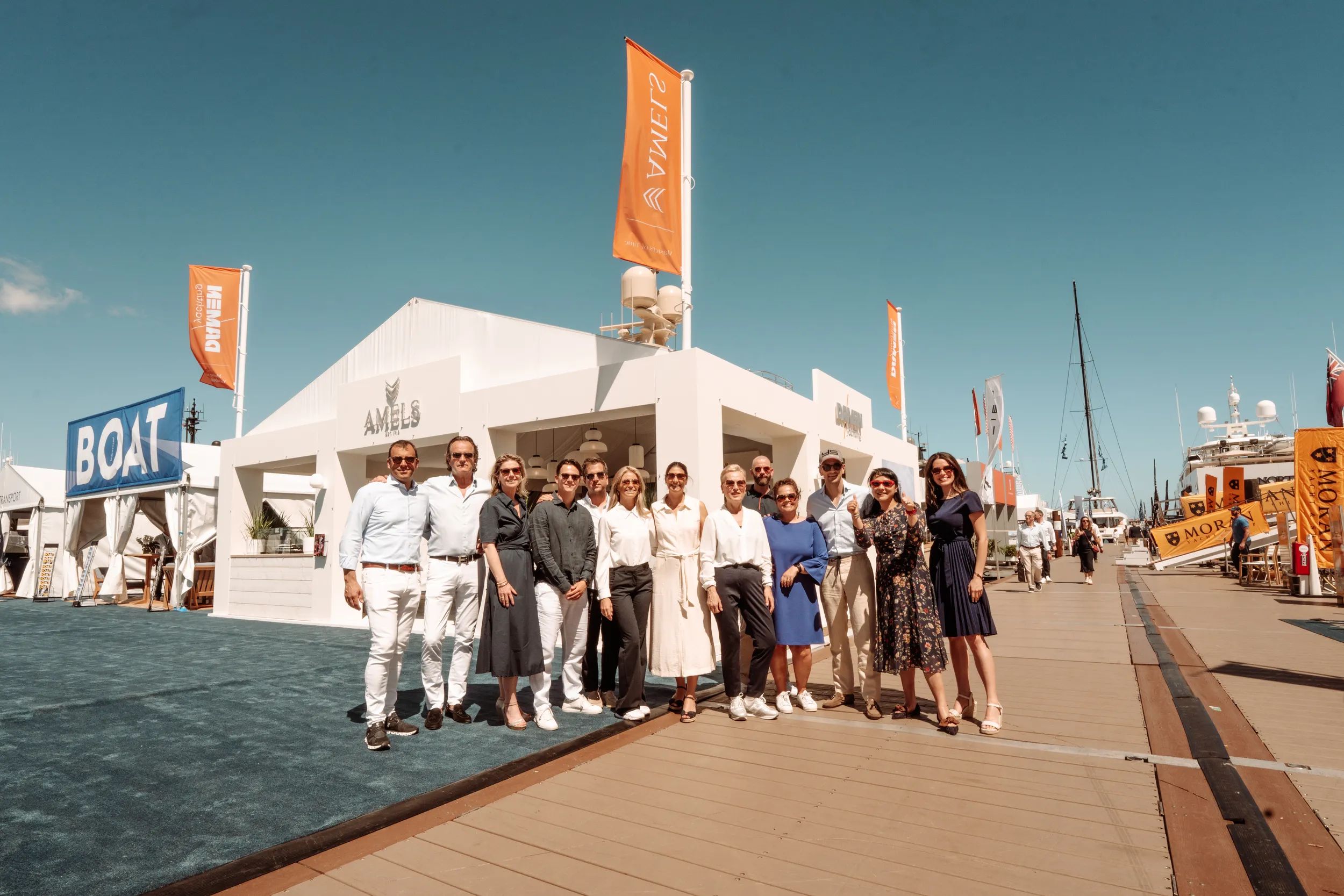 DY Team on the Palm Beach International Boat show in front of the stand