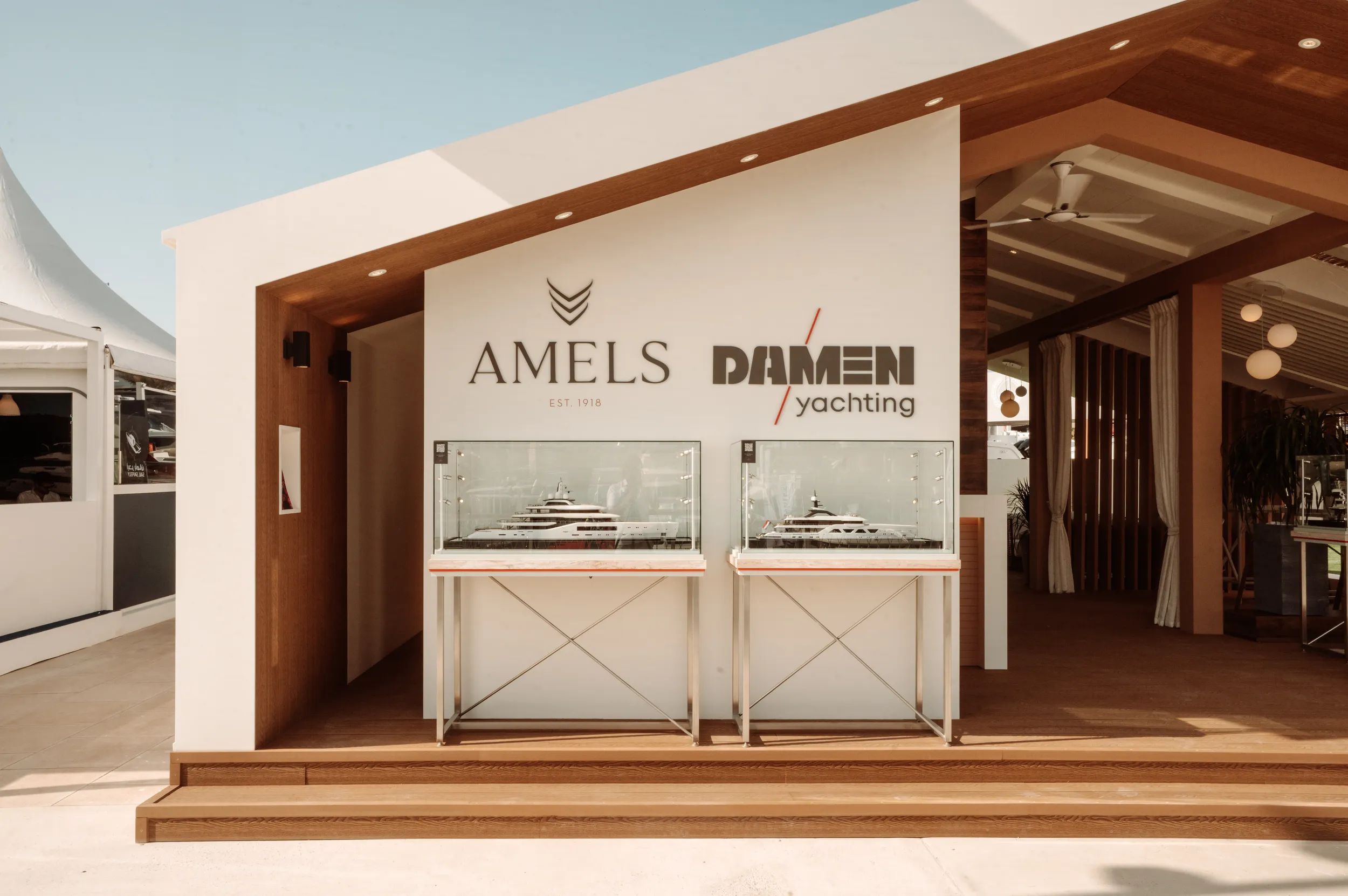Amels and Damen yachting stand Dubai 2025