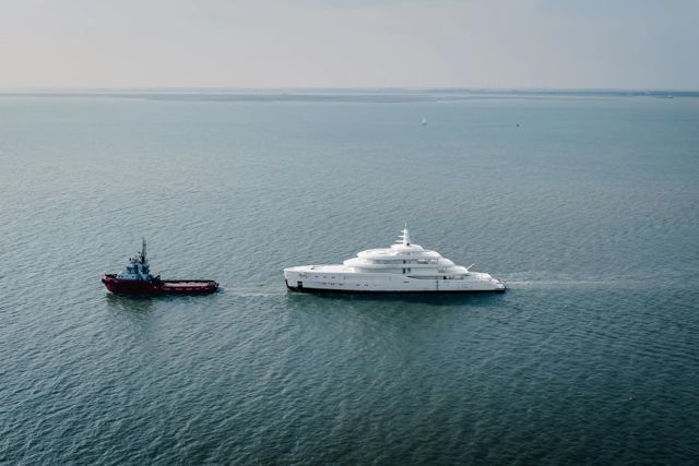 Latest Amels 80 arrives in Vlissingen for outfitting