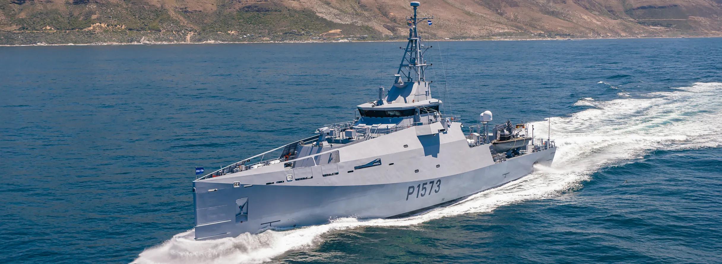 Damen Cape Town advances SA’s maritime security with third vessel delivery to navy top