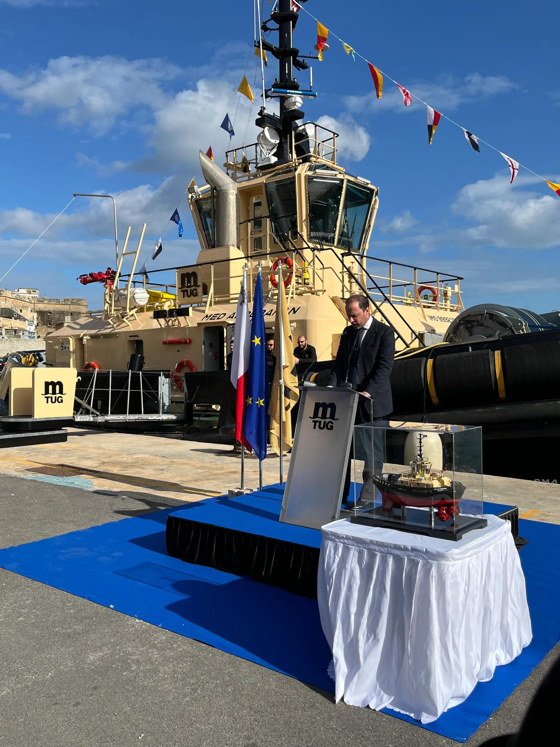 Damen RSD Tug 2513 named Med Aldebaran in Tug Malta ceremony 3