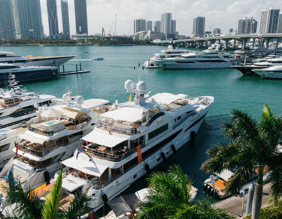 Marina during Miami Boat show 