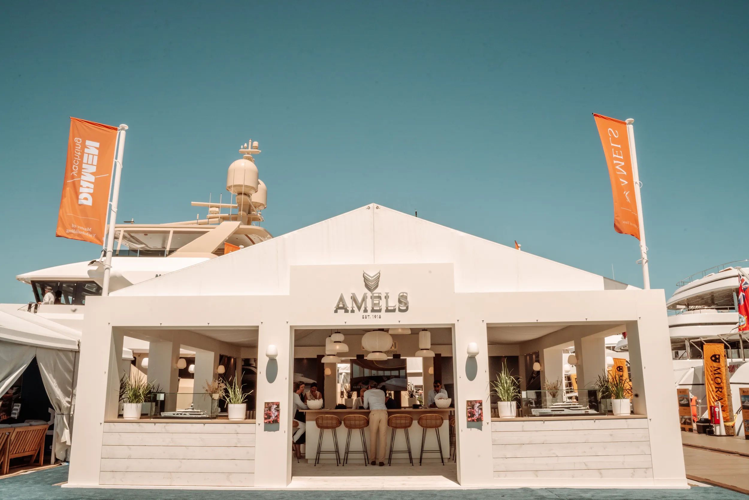 Front of the Damen yachting stand in Palm Beach