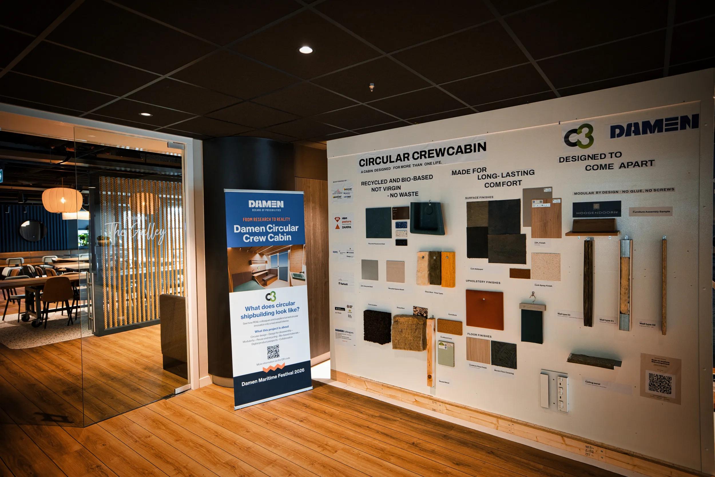 Damen showcases a full-scale Circular Crew Cabin teaser